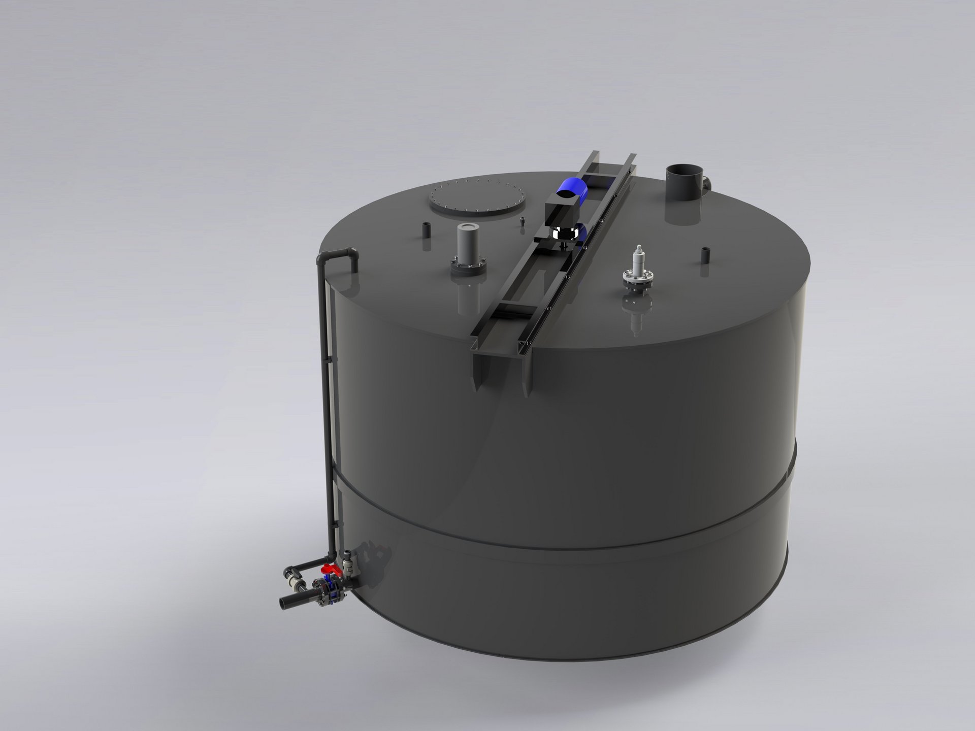 Sump tank for aquaculture plants made of plastic for fish farming and producing seafood and aquatic plants - Colasit