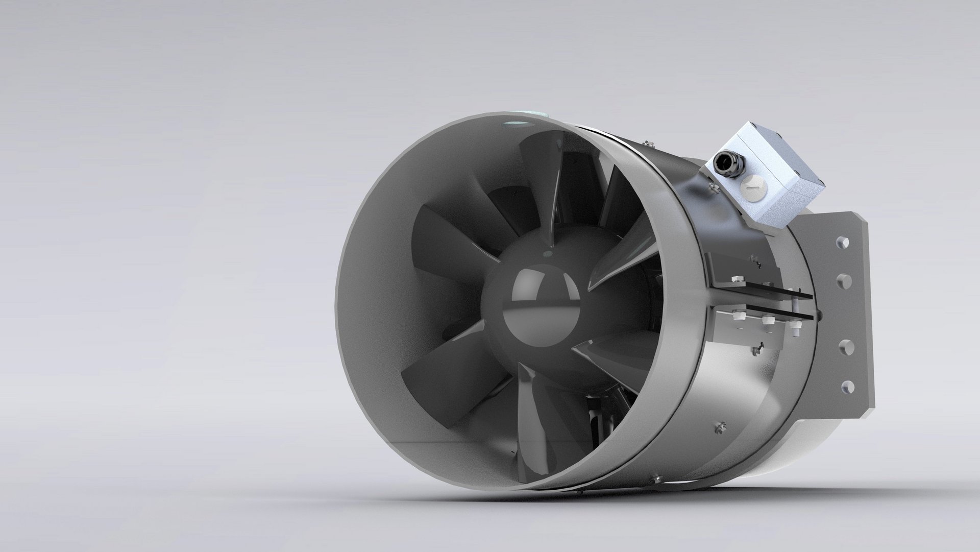 Spezialventilator in Kunststoff für aggressive und korrosive Abluft und Gase, eingebaut in Nasswäscher - Colasit