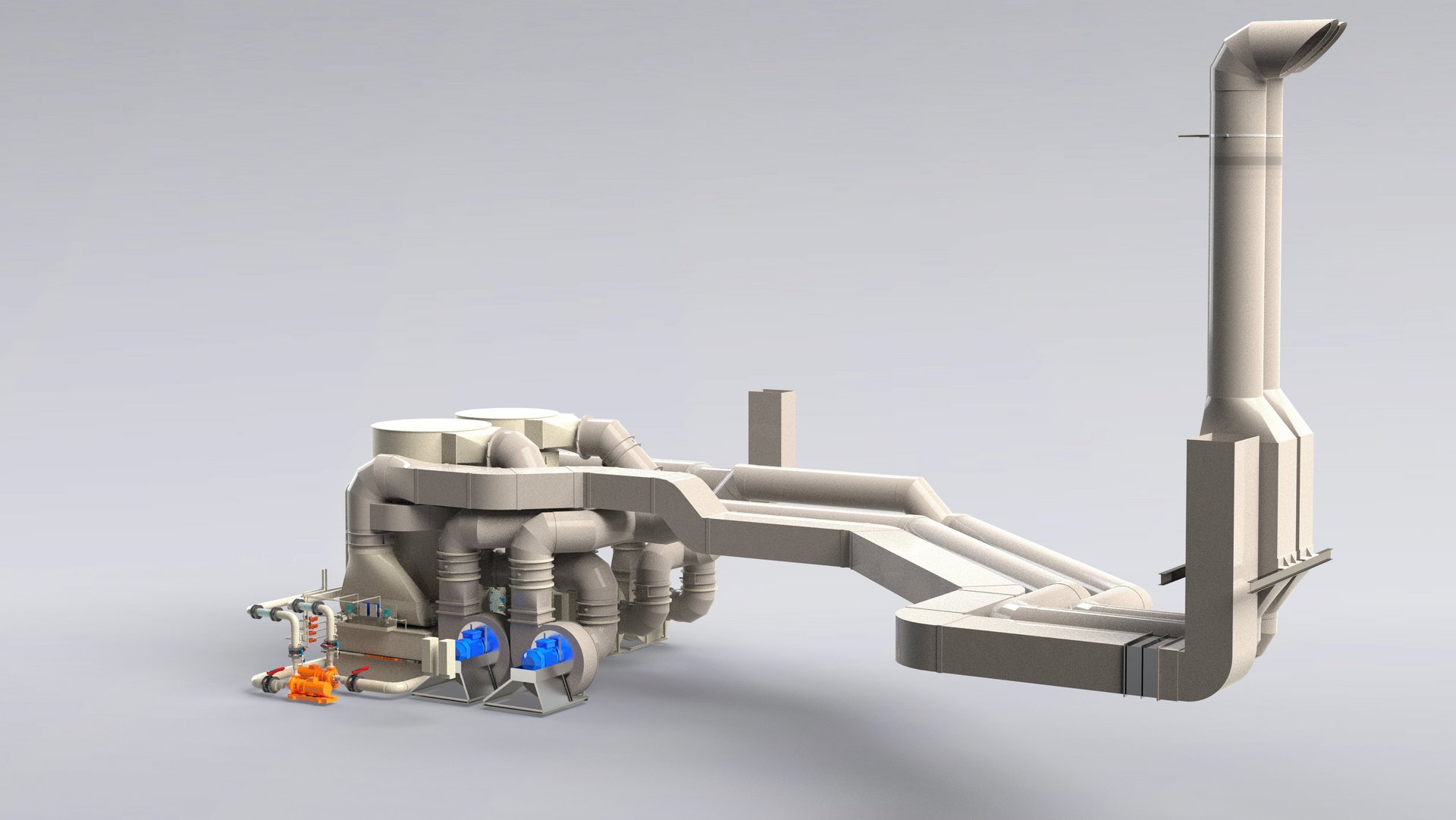 Exhaust air scrubber, exhaust gas scrubber made of plastic to clean environmentally harmful exhaust air - Colasit