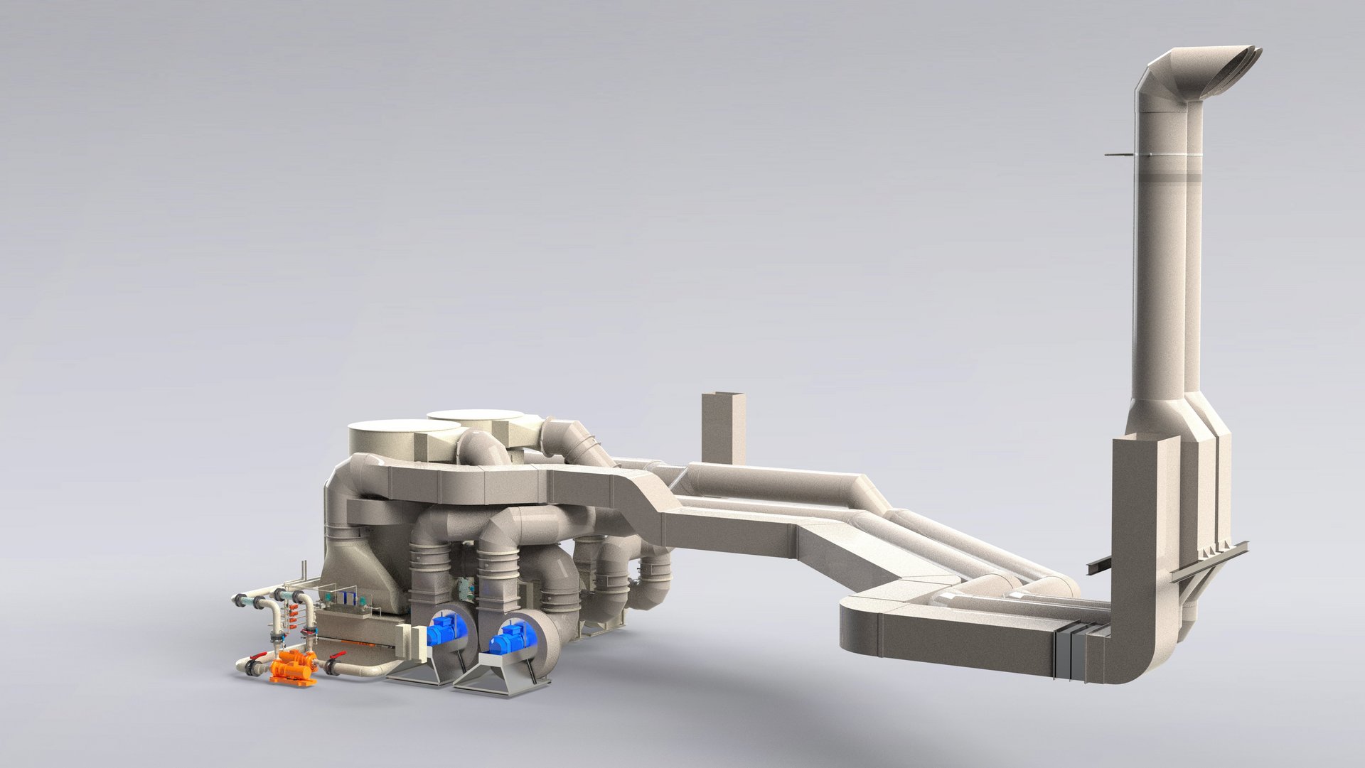 Ventilation systems, rectangular and round made of plastic for an industrial system - Colasit