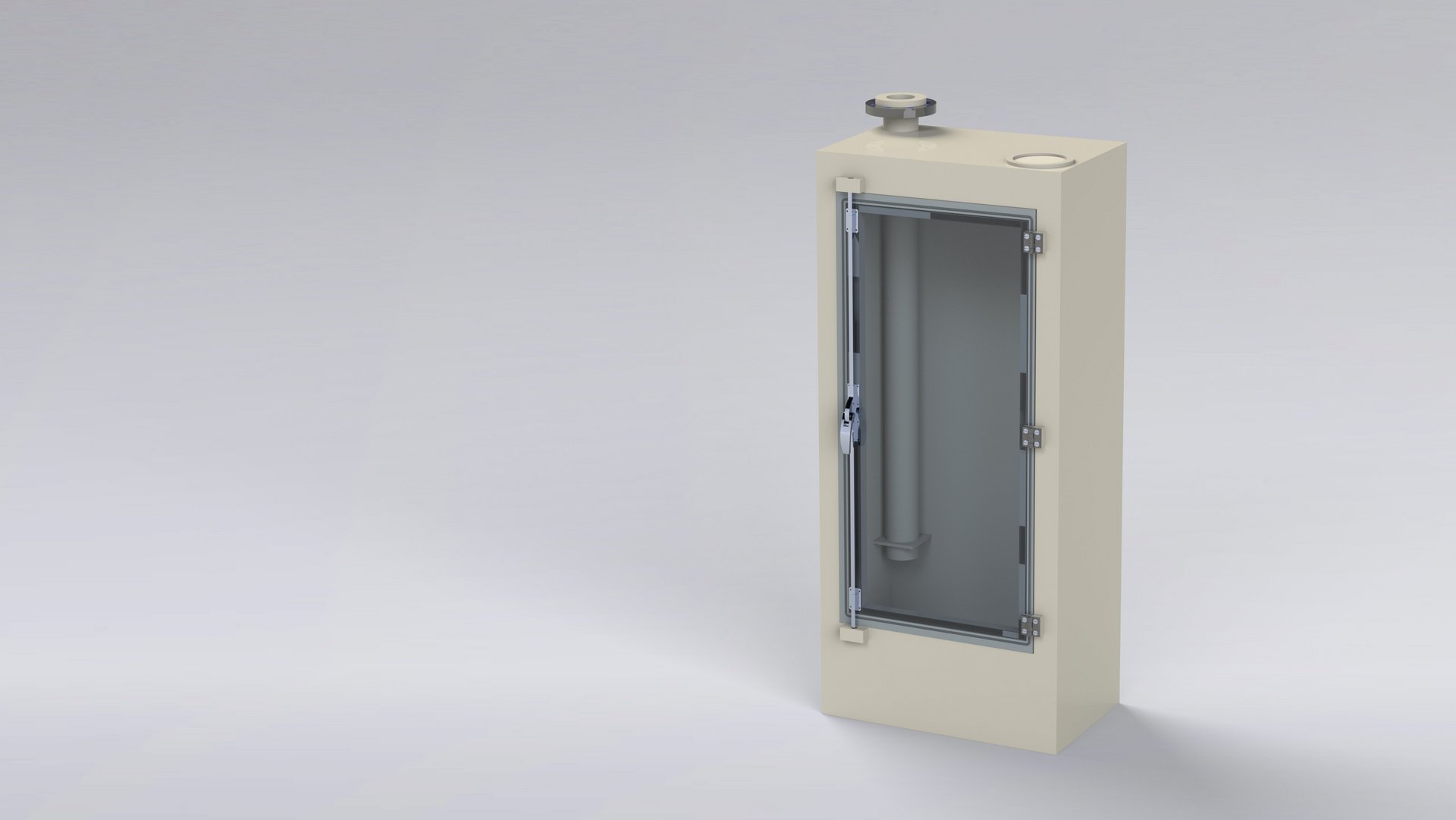 Chemical cabinet with integrated exhaust air system made of plastic as a plastic welded structure - Colasit