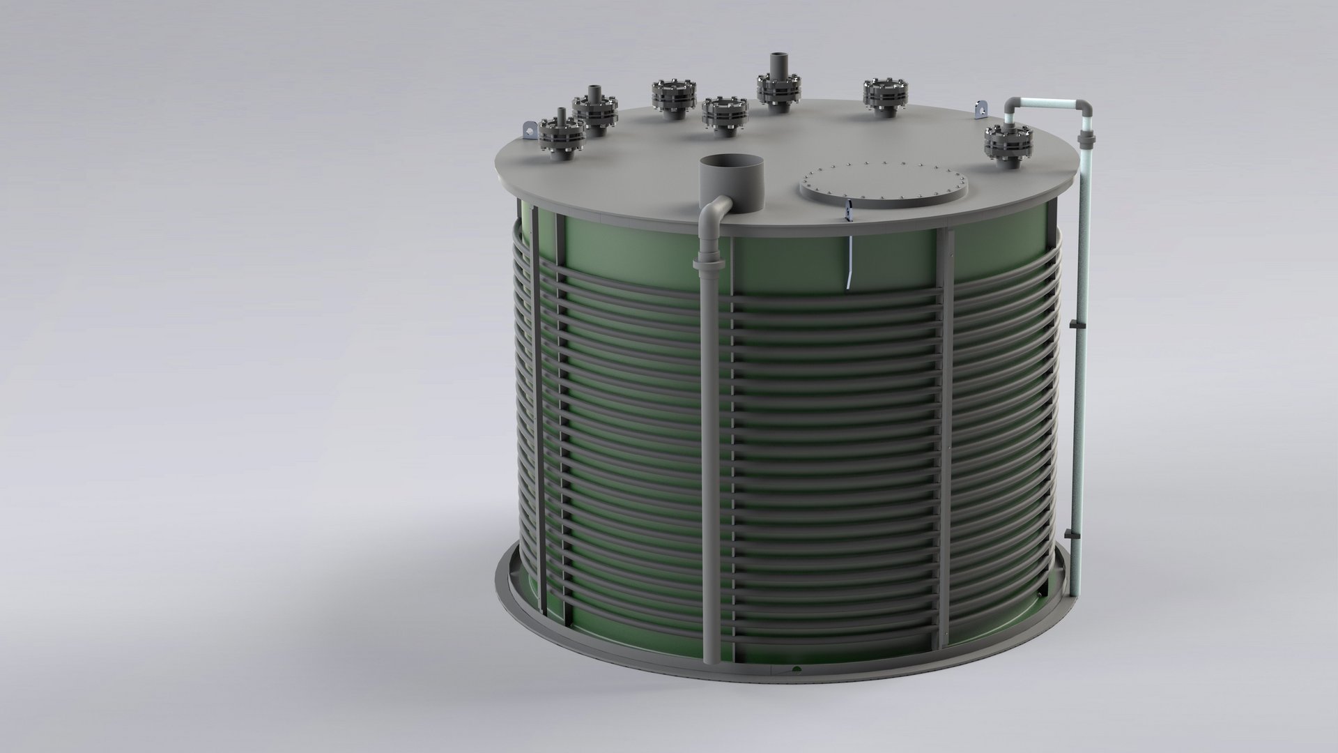 Cuve de stockage certifiée avec circuit de refroidissement et isolation en plastique avec habillage renforcé par fibres de verre - Colasit