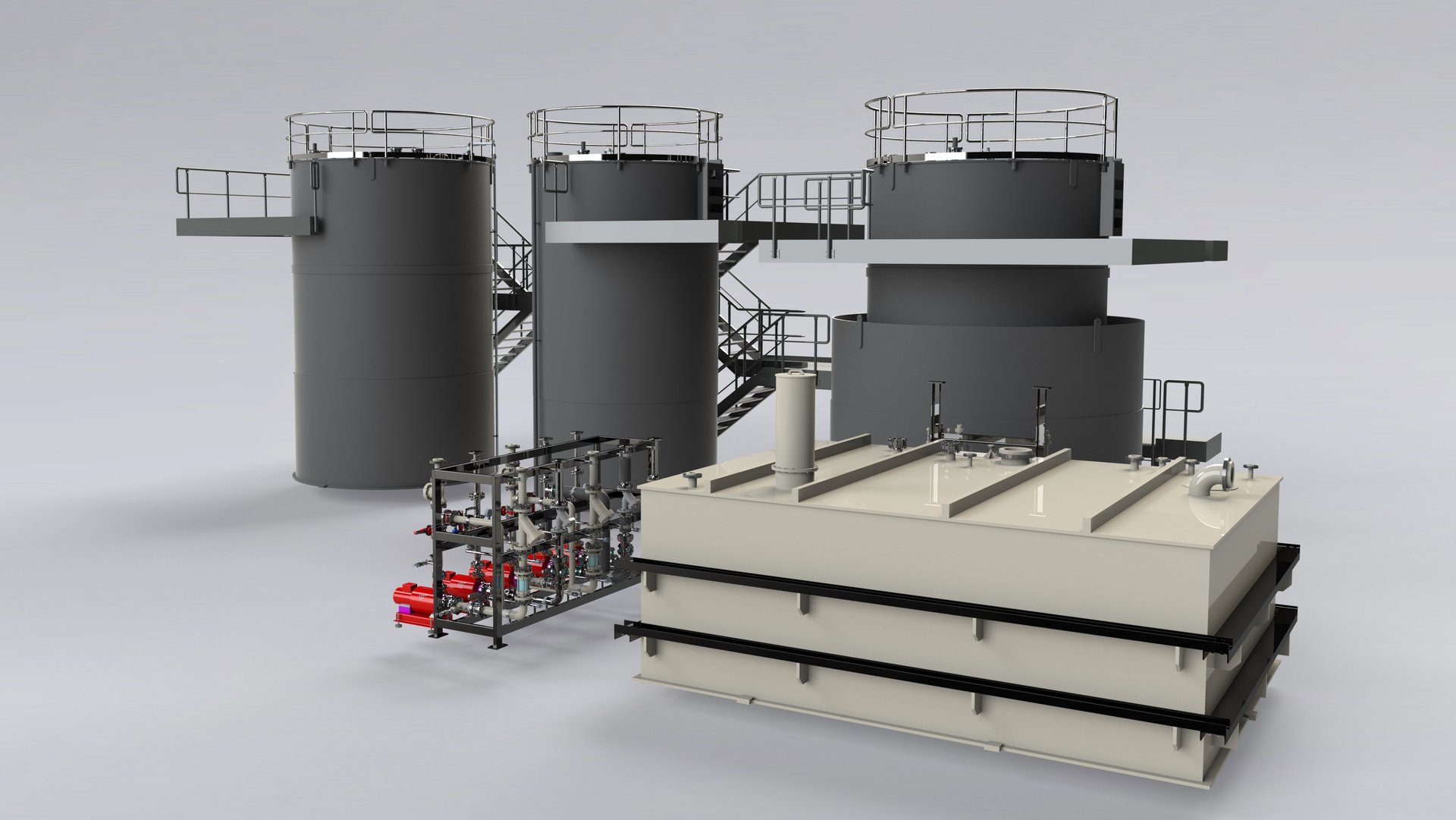 Engineering, tanks, vessels, dosing stations, pipeline construction, assembly, made of plastic - Colasit