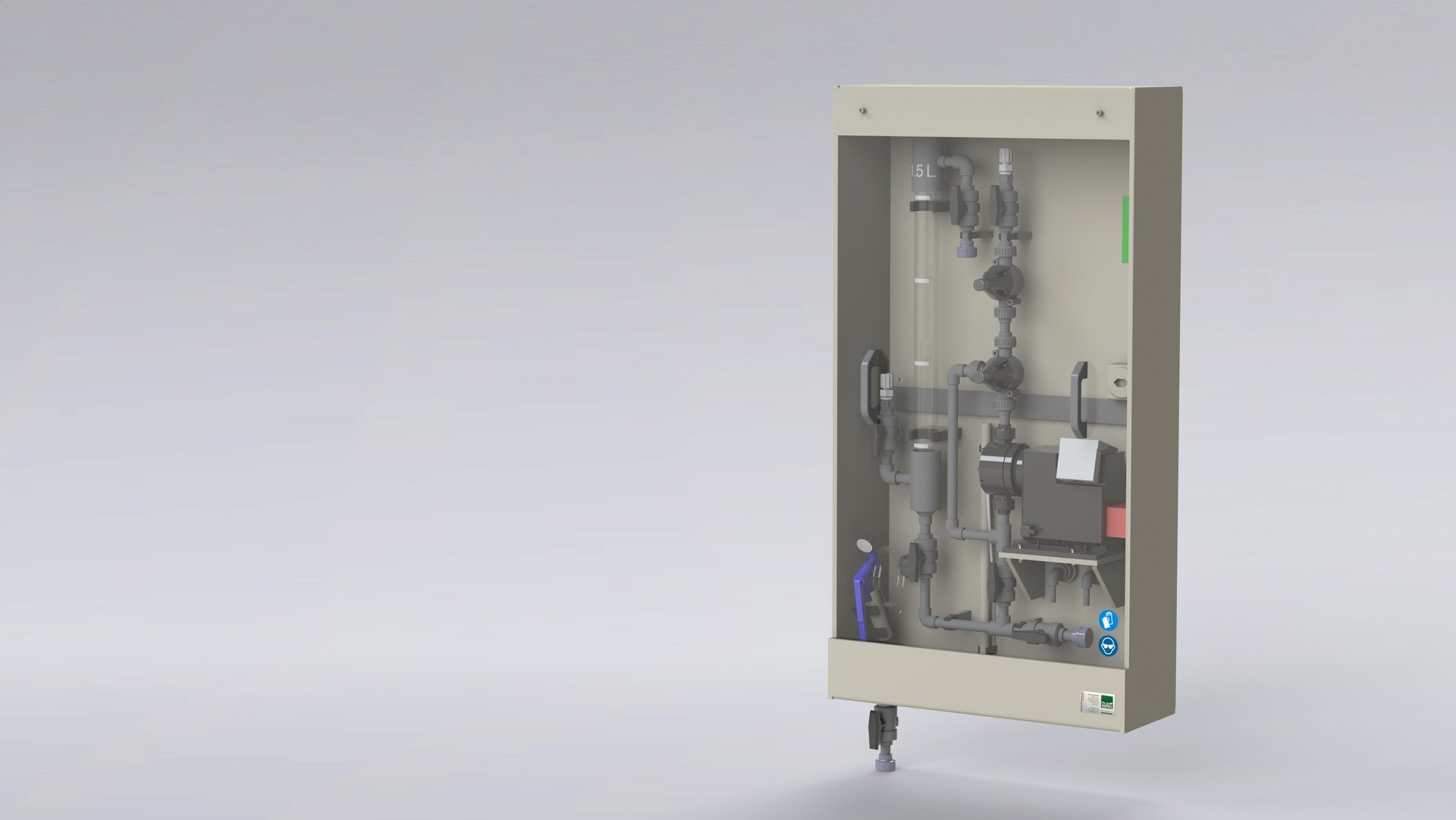 Safe dosing for liquids that are harmful to water, chemicals, acids, made of plastic - Colasit