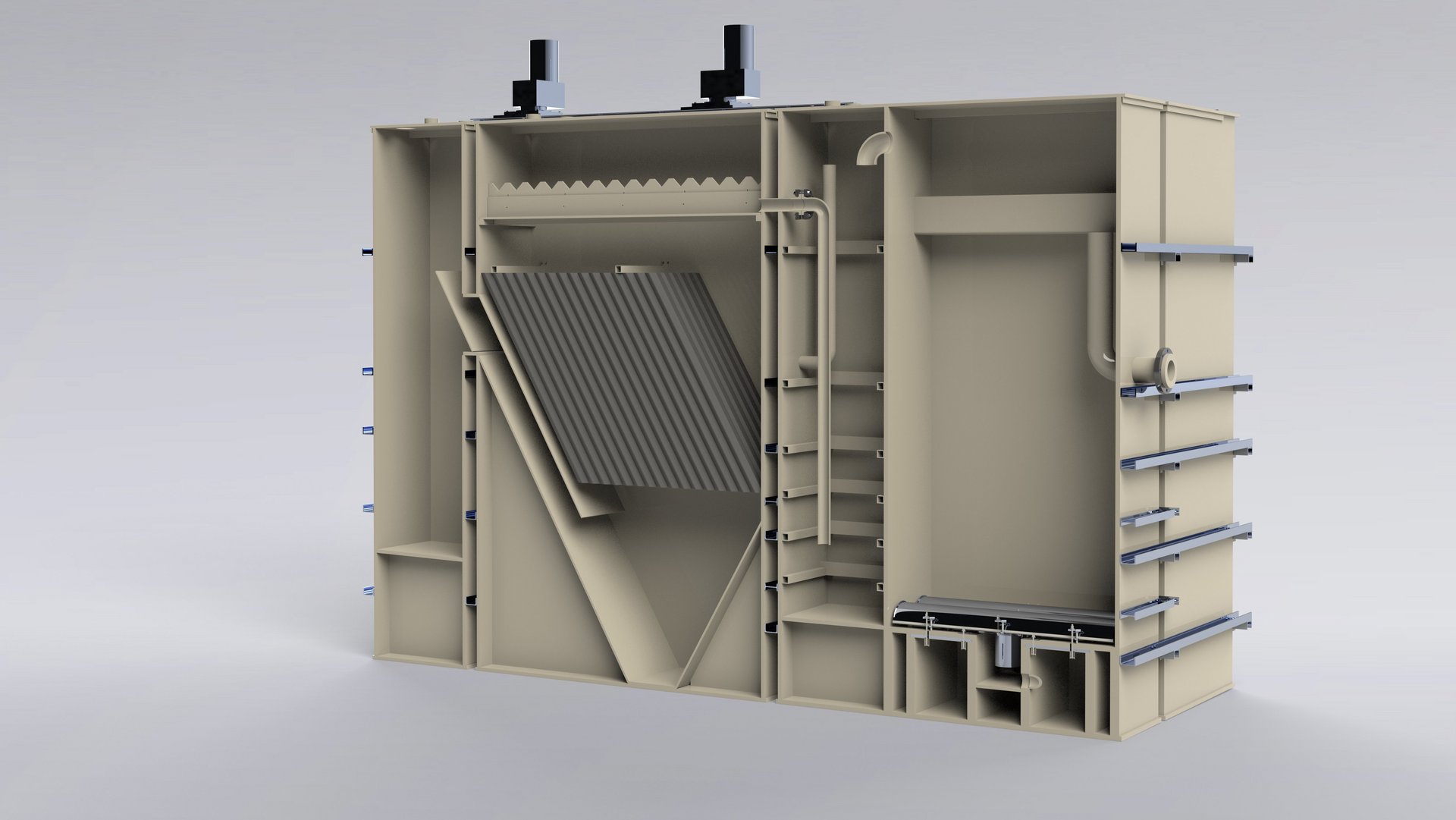 Complete plants in plastic for production processes