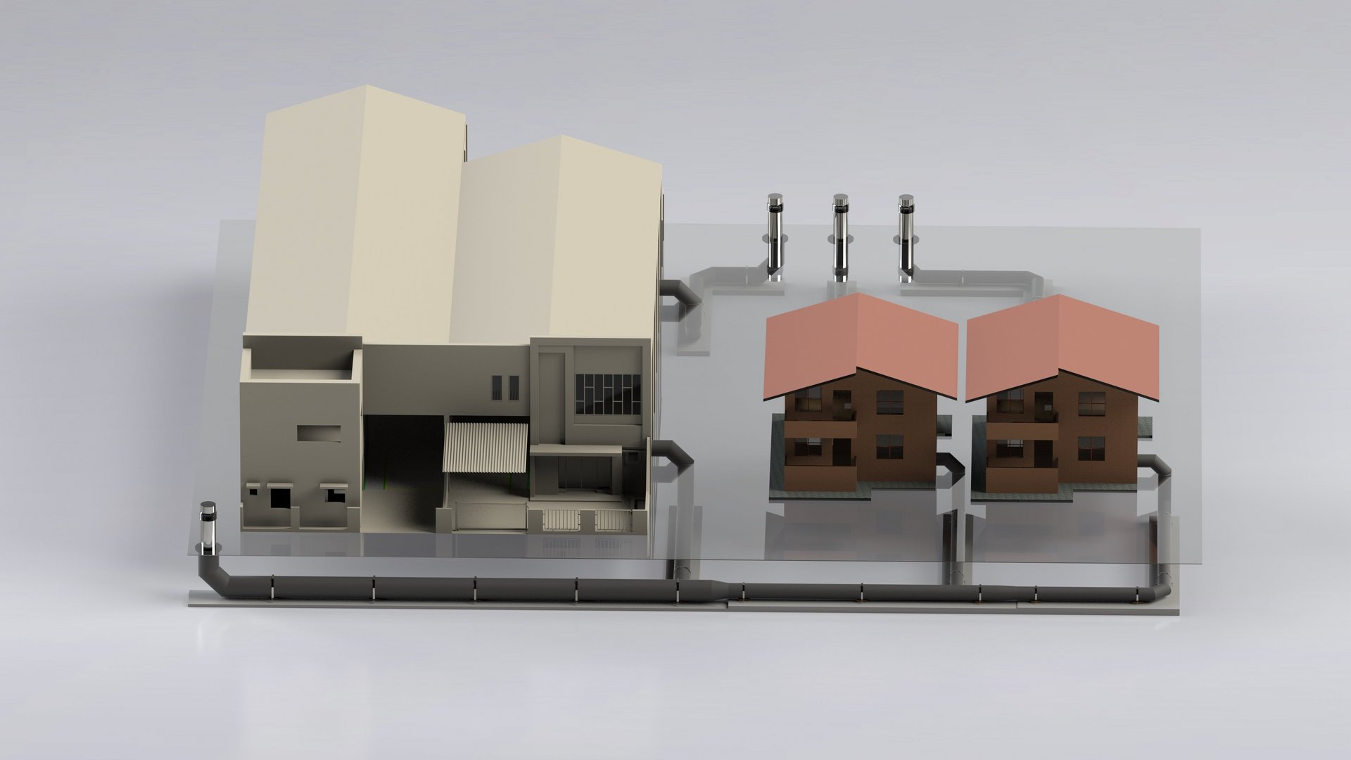 Ventilation systems, earth register, earth-laid ventilation pipes, ventilation pipes made of plastic for supply air and exhaust air - Colasit