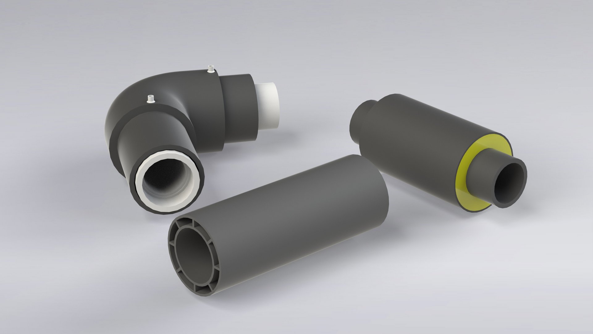 Pipeline construction made of plastic for the chemical industry, purification systems, waste incineration - Colasit