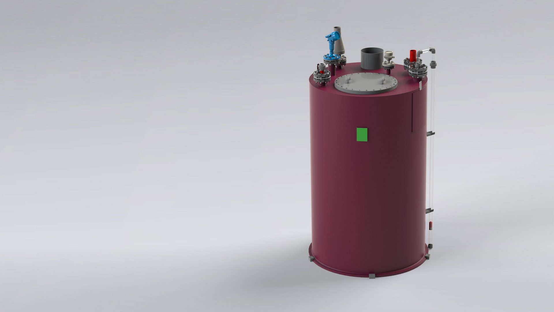 Cuve de stockage de produits chimiques en Dakadur plus purple avec renfort en PRFV - Colasit