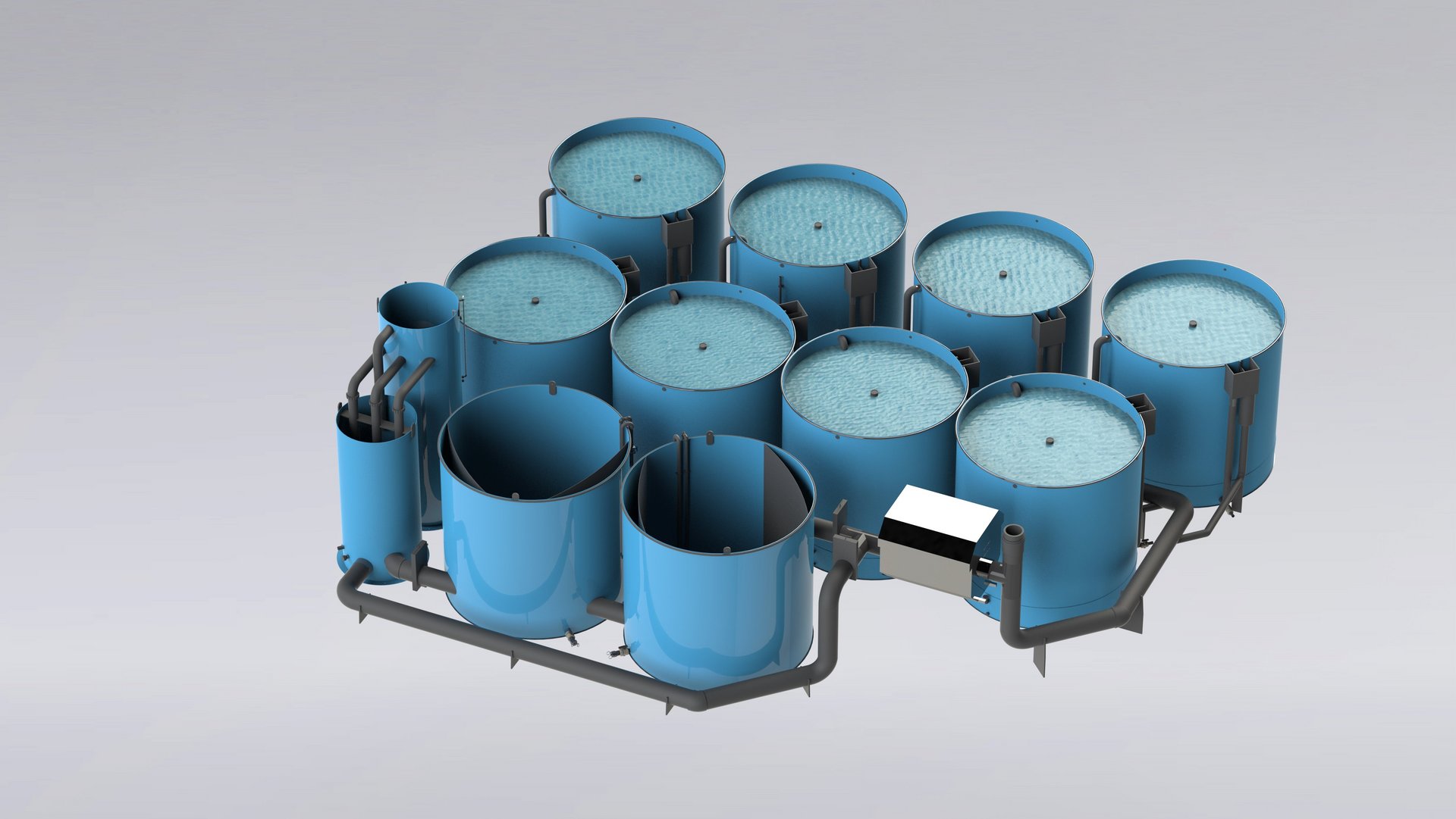 Nachhaltige RAS Gesamtanlagen in Kunststoffausführung für Fischzucht, Meeresfrüchte und Wasserpflanzen - Colasit