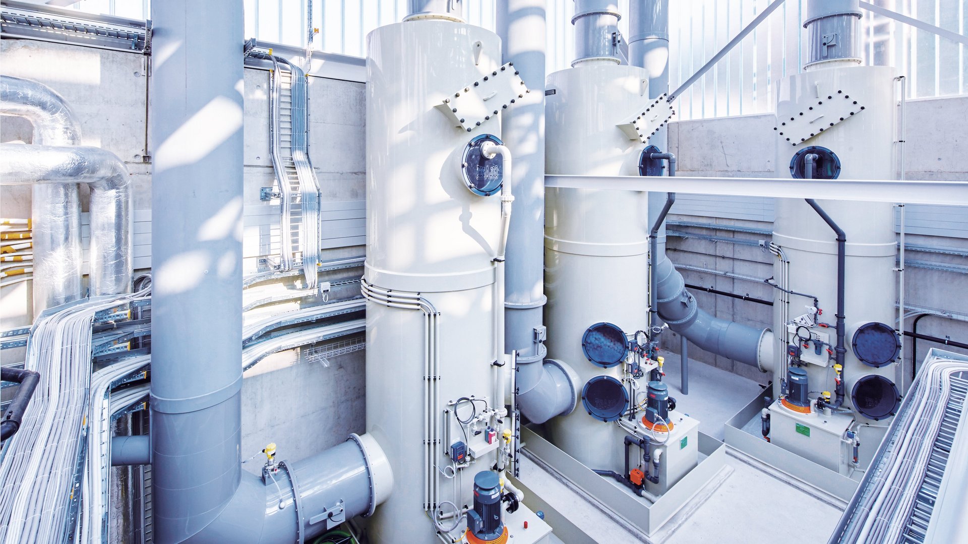 Industrial exhaust air purification systems made of plastic for environmentally-harmful exhaust air and gases - Colasit