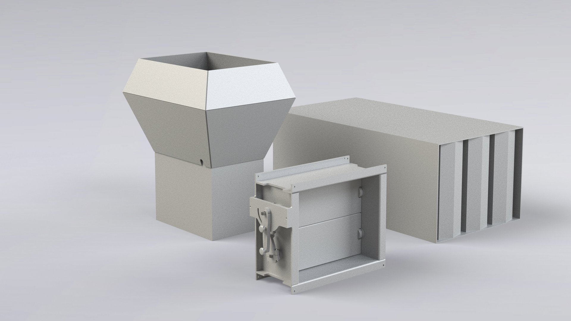 Ventilation components, rectangular fittings made of plastic for corrosive exhaust air and gases - Colasit