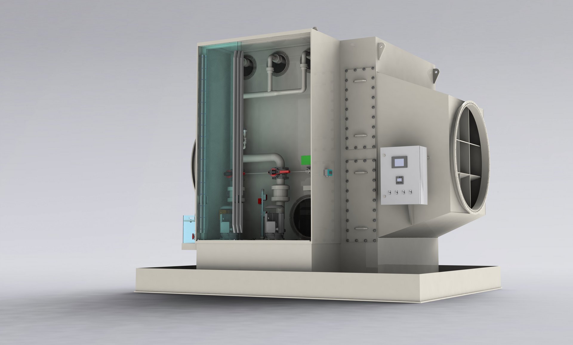 Laveur d’air vicié et de gaz à courant croisé CRHE en plastique pour la séparation des substances nocives pour l’environnement - Colasit