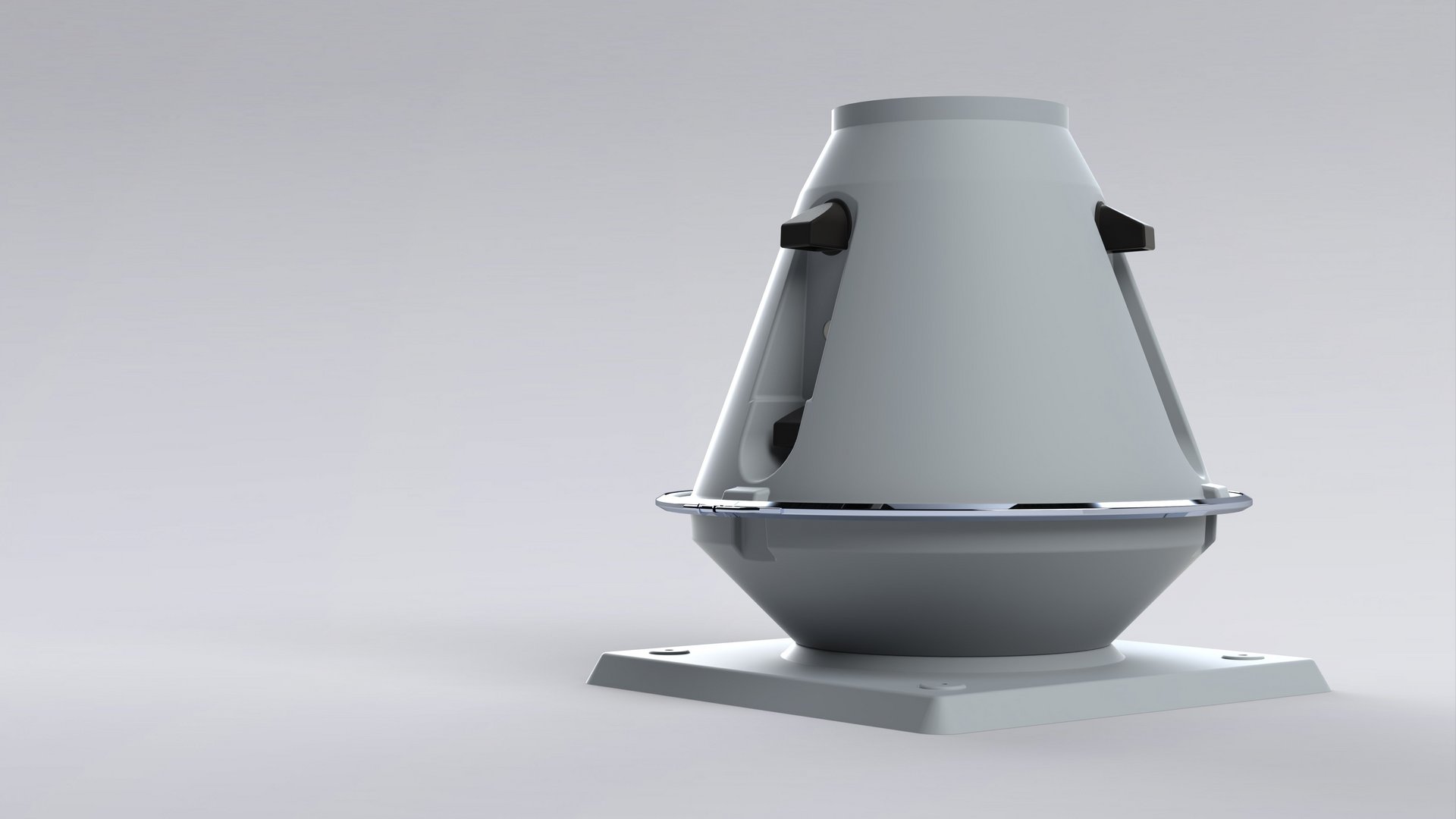 Dachlüfter, Dachradialventilator in Kunststoff für Luftansaugung aus einem Gebäude installiert auf dem Dach - Colasit